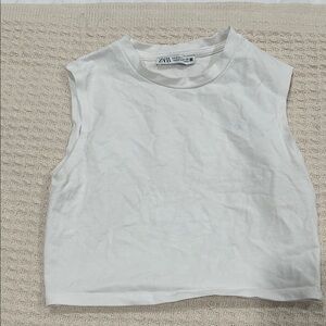 Zara Classic White Muscle Tee